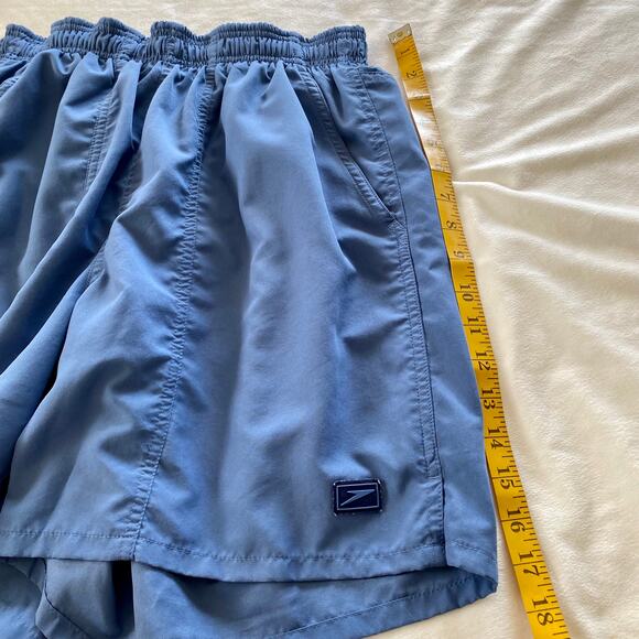Speedo Men’s Swim Shorts Trunks Elastic Waist Blue Size Medium - Picture 9 of 12